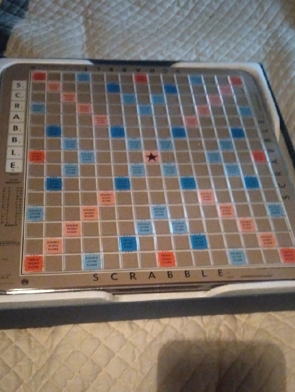 Scrabble Classic Board Game - Blue, Red, Tan